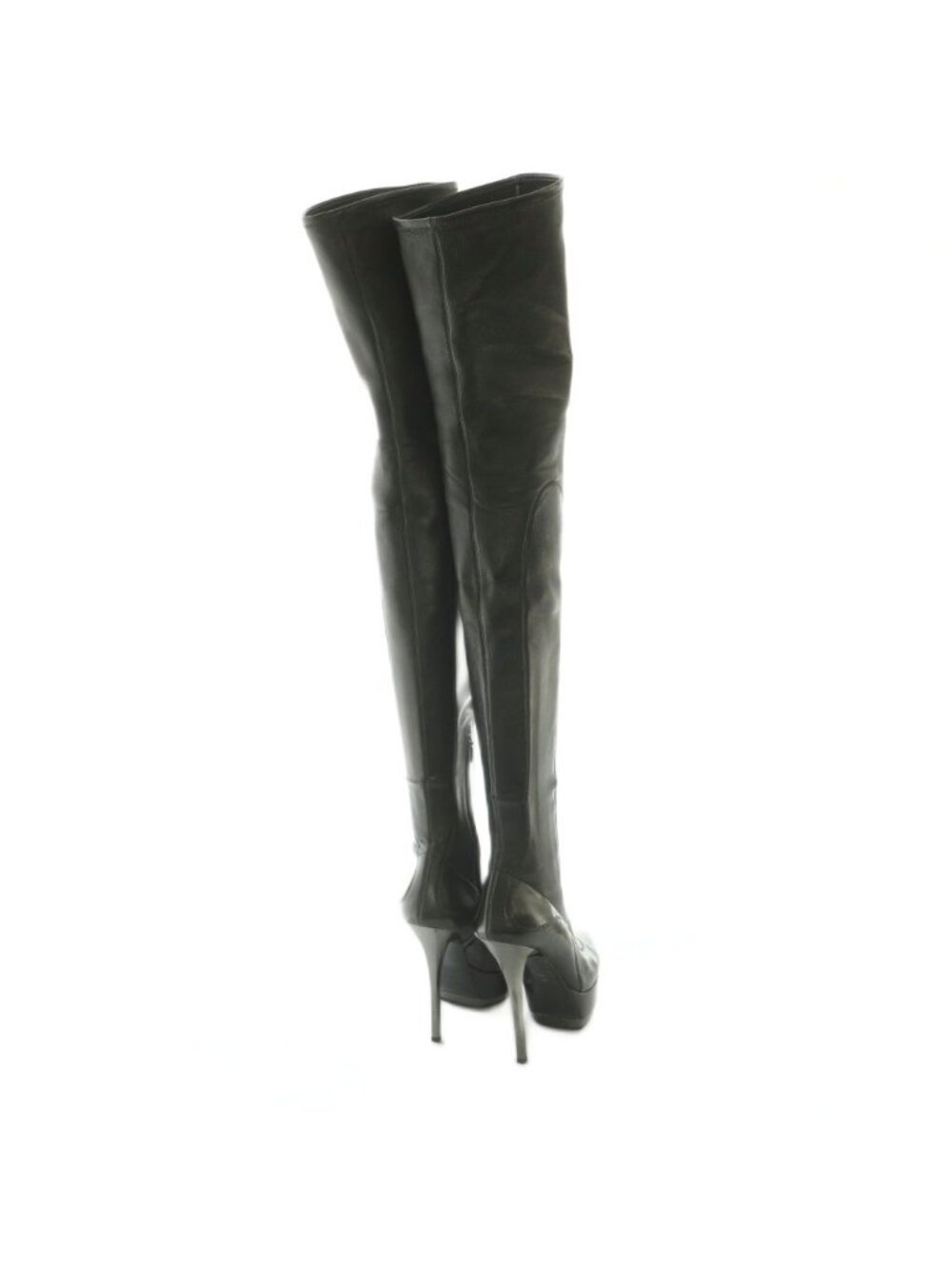 ★SOLD★ Gucci Thigh High Boots Platform Pin Heels 36 Black - Picture 3 of 9